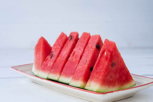 Fresh watermelon fruit on the table