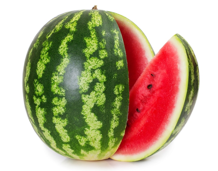 Photo fresh watermelon isolated on white background