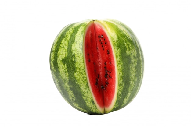 Fresh watermelon isolated on white space. Summer fruit