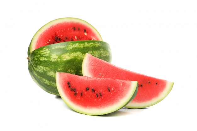 Photo fresh watermelon isolated on white space. summer fruit