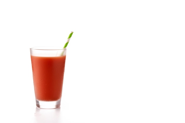 Fresh watermelon juice isolated on white background