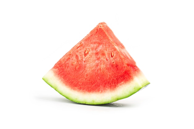 Fresh watermelon placed on white