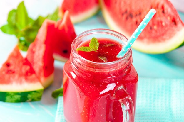 Fresh watermelon smoothie juice