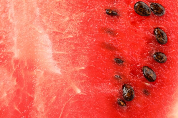 Fresh watermelon on whole space, close up. Summer fruit