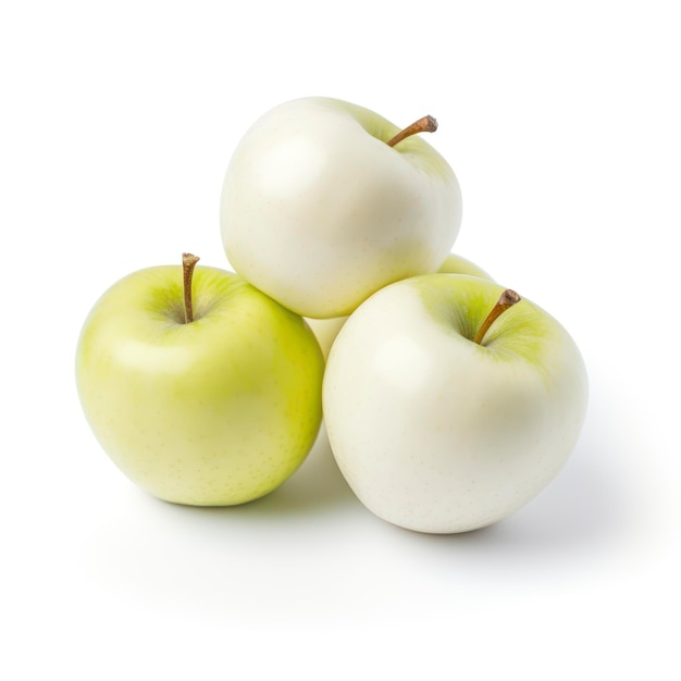 Fresh white apples isolated on a white background