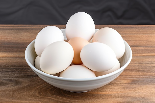 Fresh White Eggs on White Background Perfect Food Ingredient for a Healthy Diet