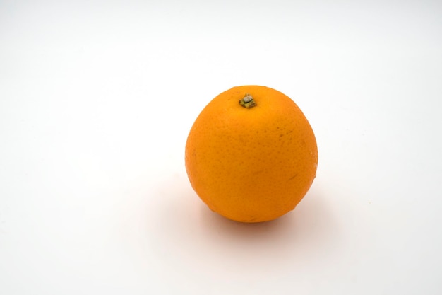 Fresh whole orange fruit healthy isolated on white background