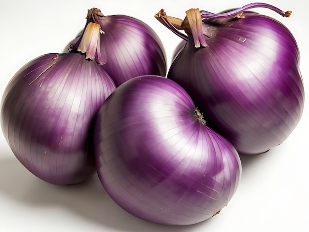 Fresh whole purple onions generative AI
