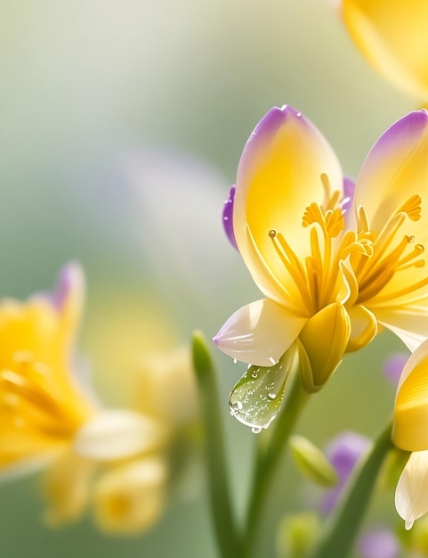 Fresh Yellow Blossom in Macro Photography Capturing Beauty in Nature