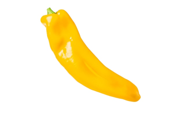 Fresh yellow capsicum sweet pepper isolated