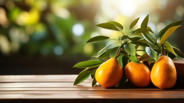 Fresh yellow lemon on the table