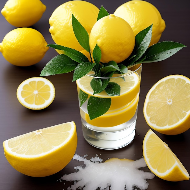 新鮮な黄色いレモン