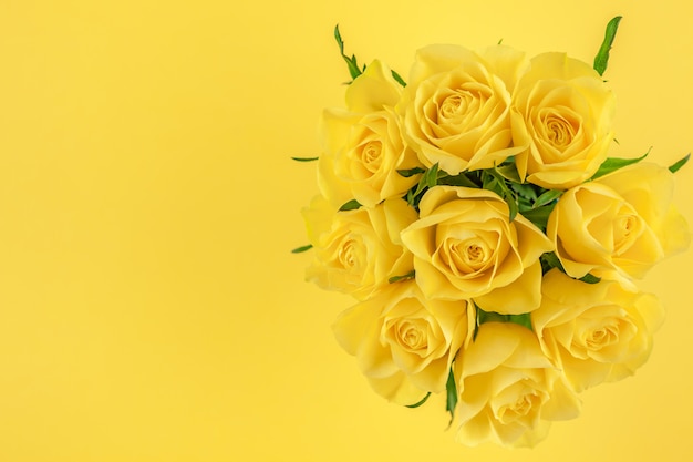 Fresh yellow roses bouquet