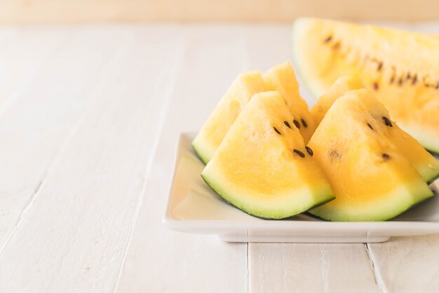 fresh yellow watermelon 