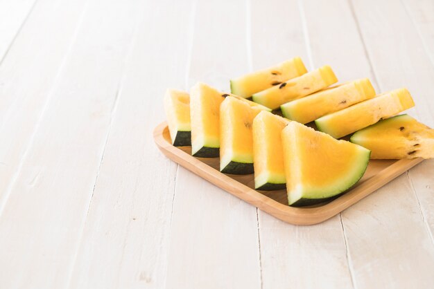 fresh yellow watermelon 