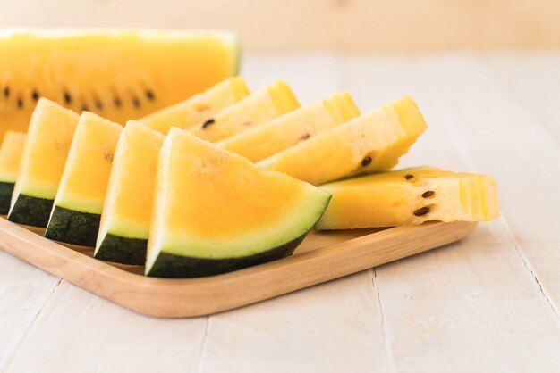 fresh yellow watermelon 