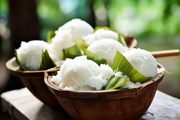 Fresh young coconut ice