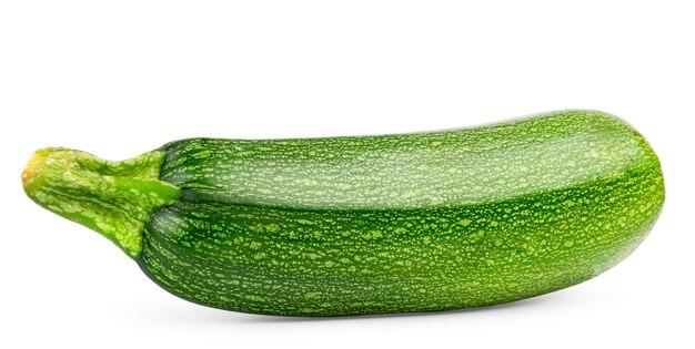 Fresh zucchini closeup isolated