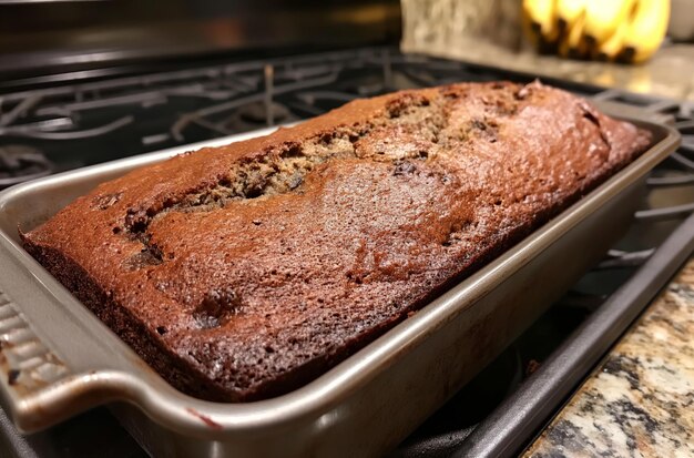 Freshly baked banana bread