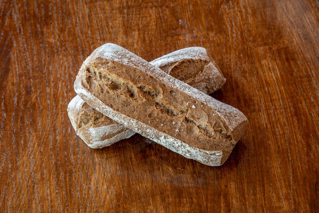 Freshly baked bread on bakery