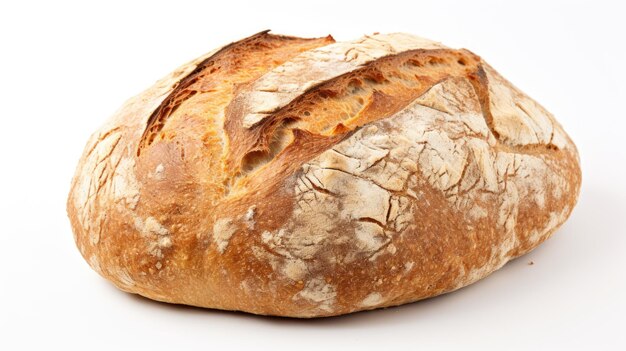 Freshly baked bread isolated on a white background