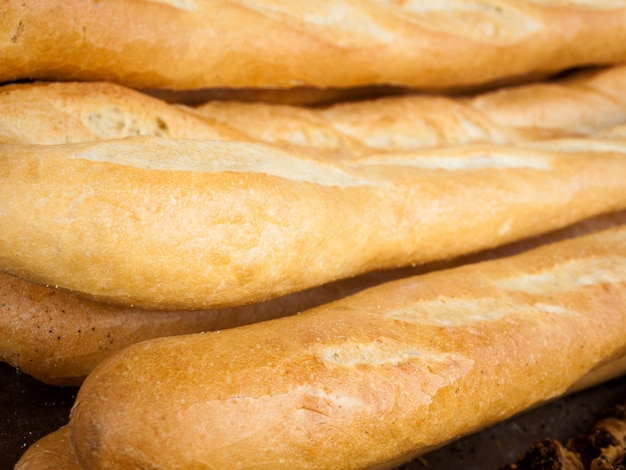 Freshly baked bread at the local farmer's market.