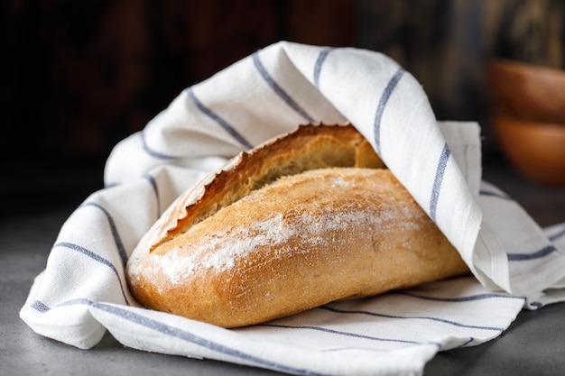 Freshly baked bread. Sourdough homemade bread