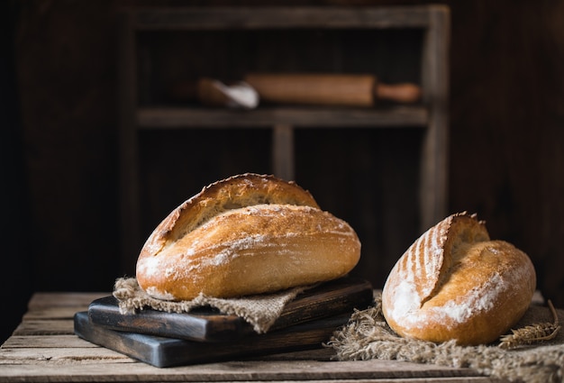 Freshly baked bread. Sourdough homemade bread