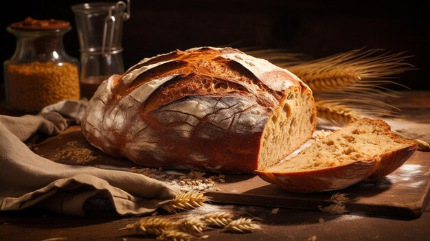 Photo freshly baked bread