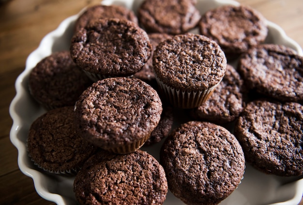 Freshly baked chocolate cookies