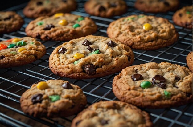 Freshly Baked Cookies on a Cooling Ra