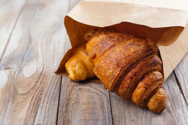 Freshly baked croissants