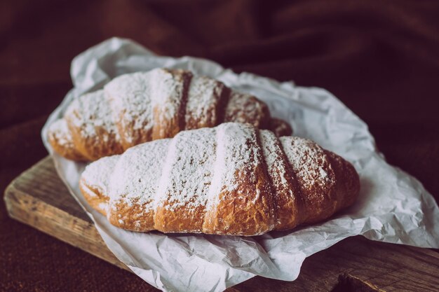 Freshly baked croissants. 