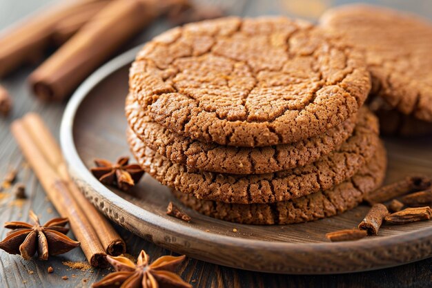 Freshly baked fragrant beautiful cookies on a plate