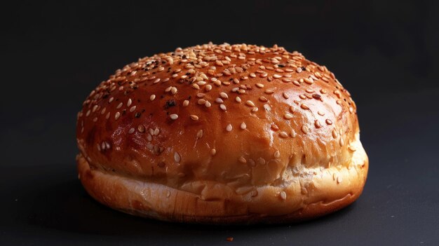 Freshly baked Hamburger bread Burger Bun isolated