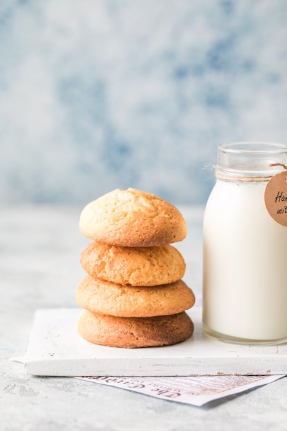 Freshly baked homemade crunchy cream cheese cookies.