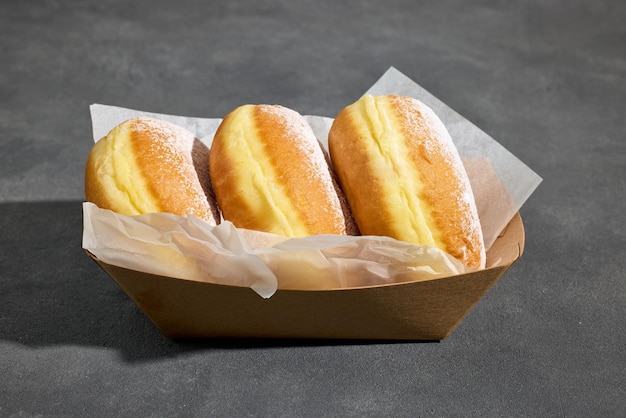 Freshly baked jelly donuts