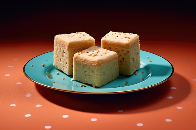 Freshly Baked Layered Cake on a Plate