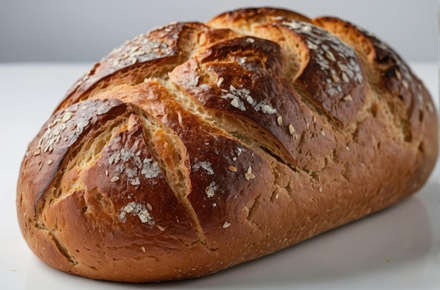 Свежевыпеченный хлеб на белом фоне Изолирован