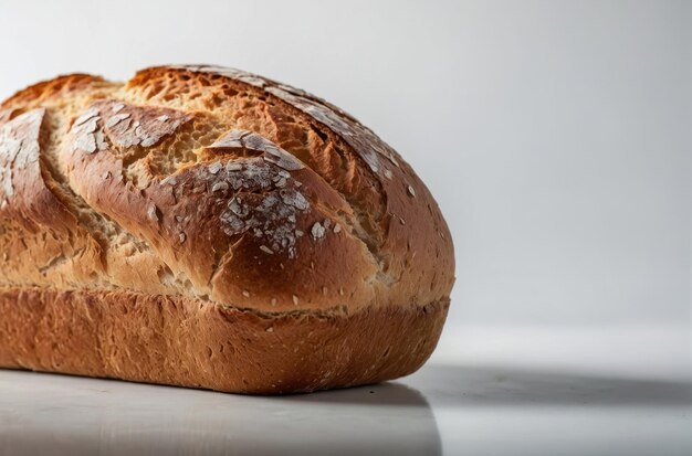 Freshly baked loaf of bread on a white background Isolated