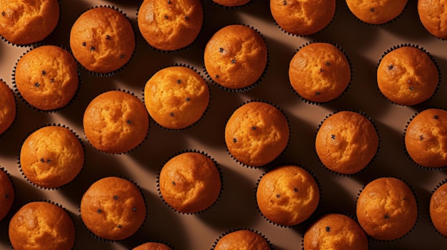 Freshly Baked Muffin Horizontal Background