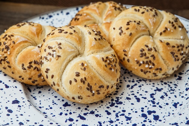 Freshly baked pastry on a plate