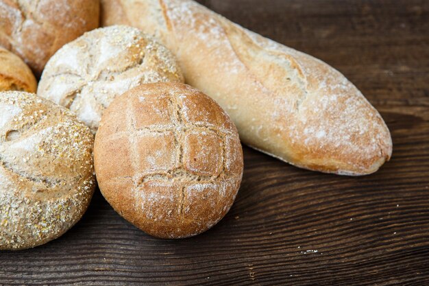 Freshly baked pastry on a wooden board