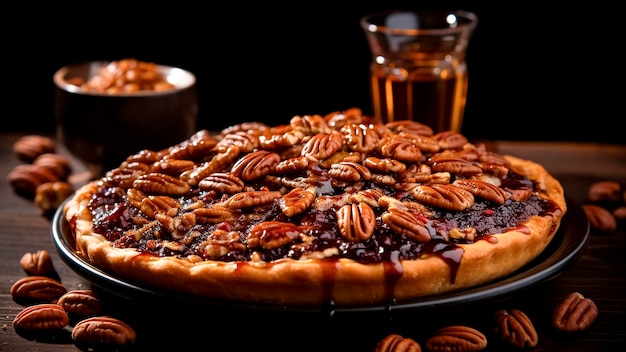 Freshly Baked Pecan Pie Homemade Dessert Sweet Delicacy Comfort Food