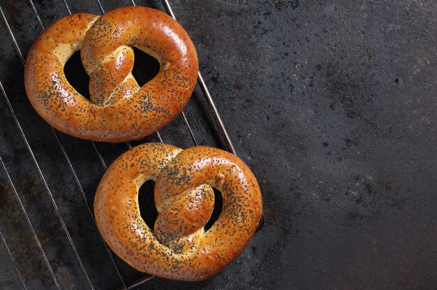 Freshly baked pretzels