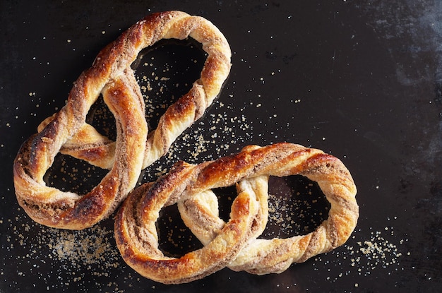 Freshly baked pretzels