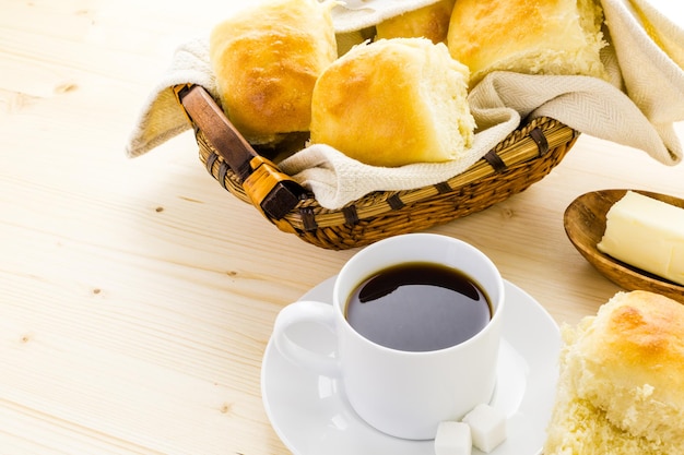 Freshly baked sourdough dinner rolls on the table.