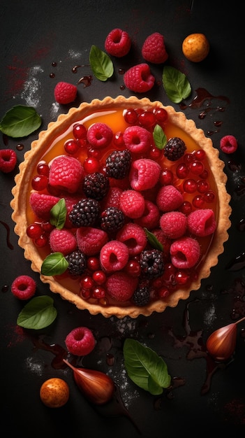 Freshly Baked Tart Pastry Vertical Background