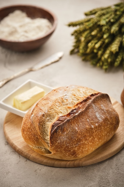 Freshly baked traditional bread