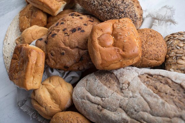 Freshly baked wheat bread loaf breakfast table